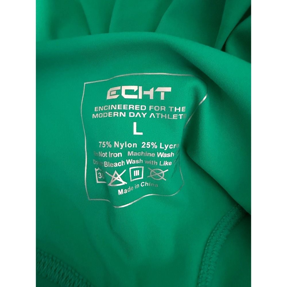 ECHT Green High Waist Buckle Training Leggings Women's Large NWT Activewear Yoga - Picture 3 of 4